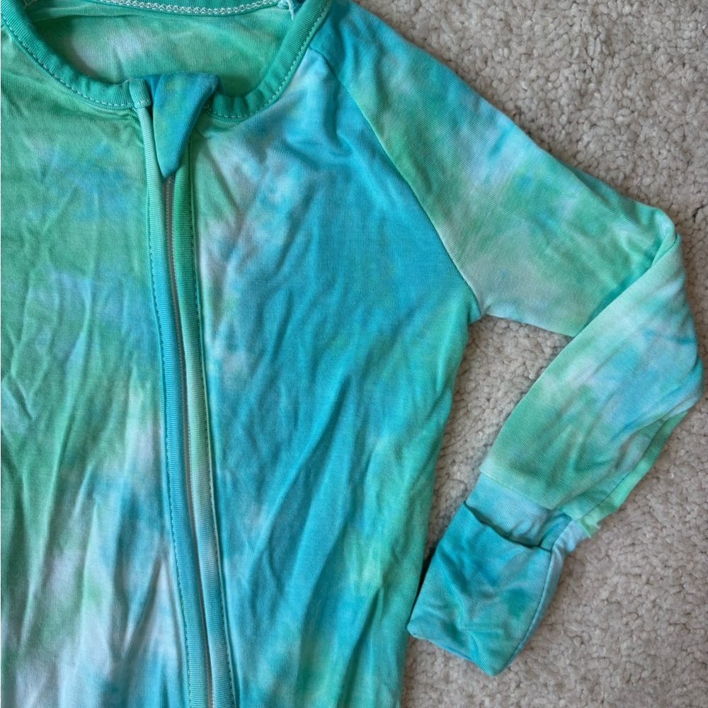 Bamboo Baby blue and green Tie-Dye convertible One Piece - Picture 2 of 12